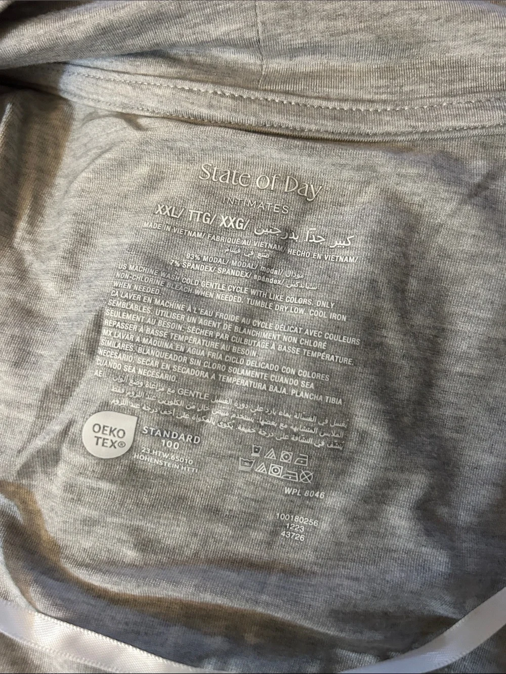 NWT Gray Heather sleepwear robe cover up in size XXL